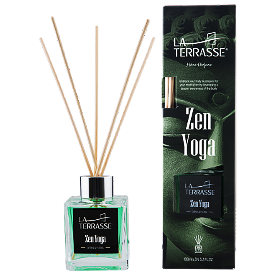 خوشبو کننده زن یوگا لاتراس (La Terrasse Zen Yoga Air Freshener 100ml) لاتراس سبز مکعبی